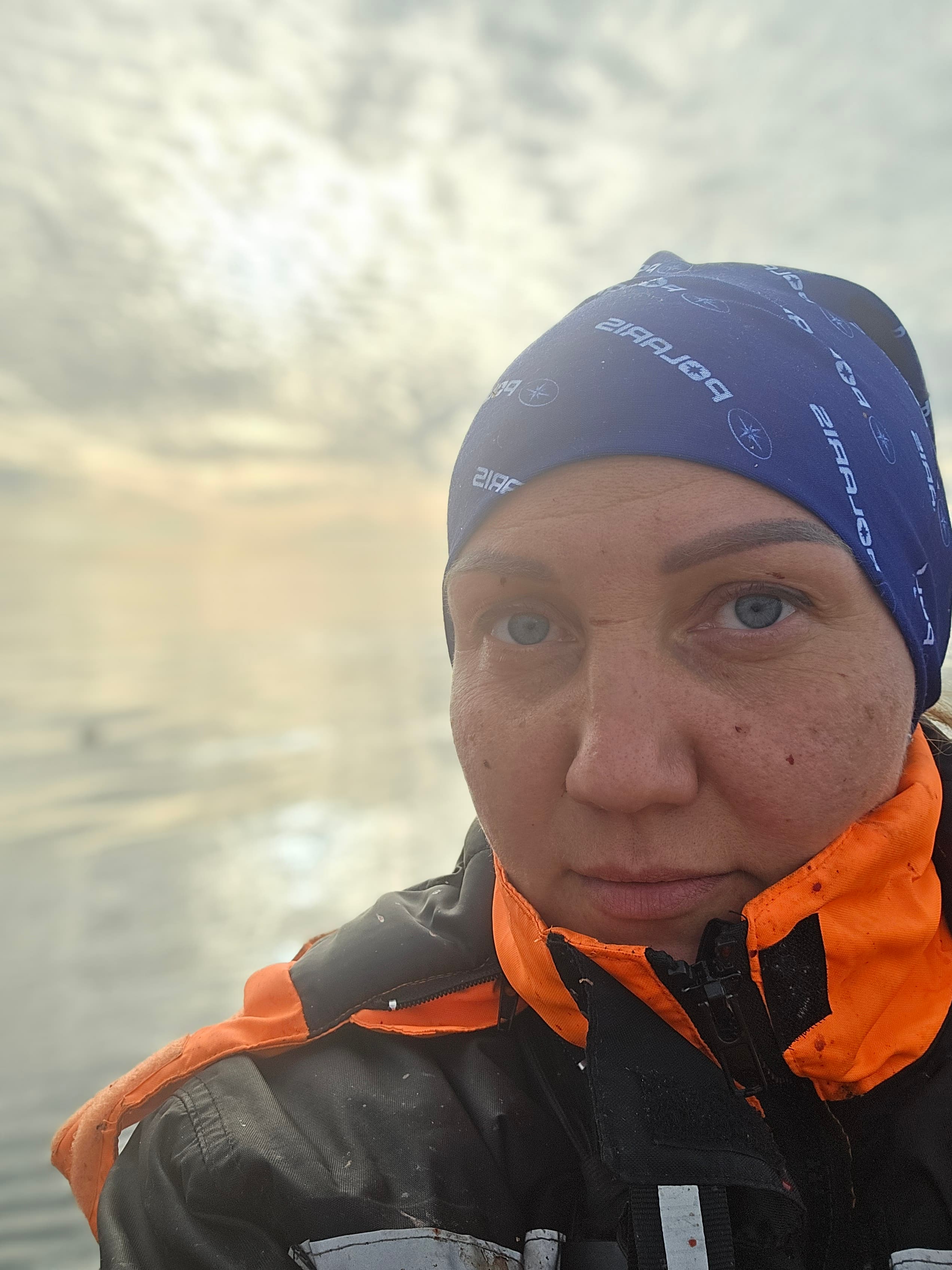 Yuliya working on the boat